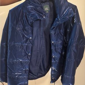 Shiny Blue Puffer Jacket